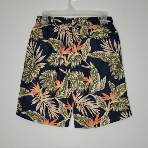 Nordstrom tropical print pull on netted drawstring Beach boating swim trunks xs - Picture 2 of 5